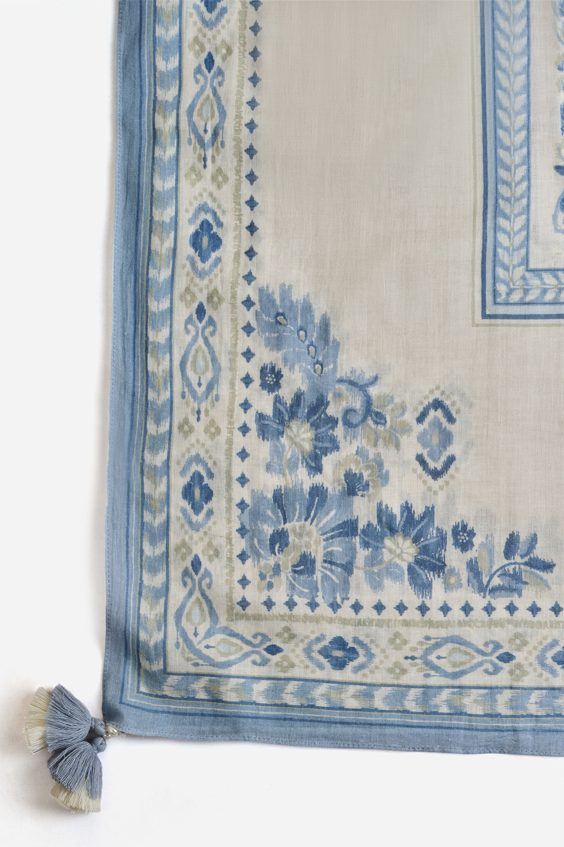 Indigo Printed Cotton Dupatta, , image 2